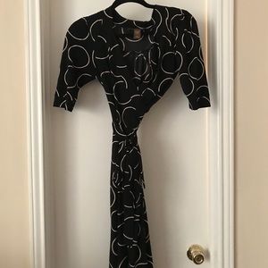 Merona black circle pattern dress. Size small.